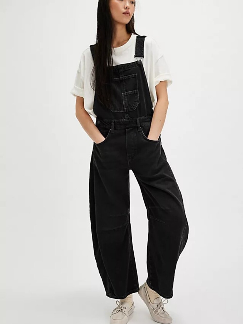 NWT Free People we the free good luck barrel overalls soundwave